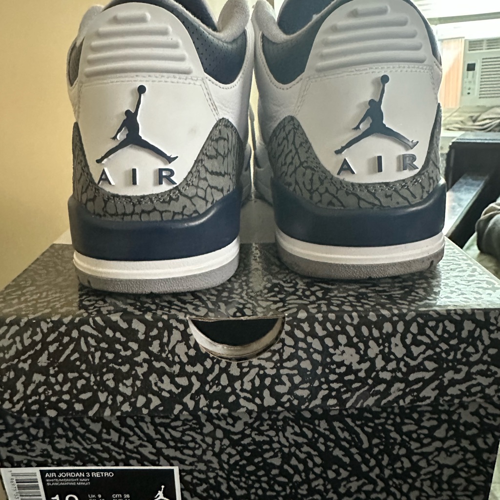 Jordan 3 Retro In Midnight Navy And White